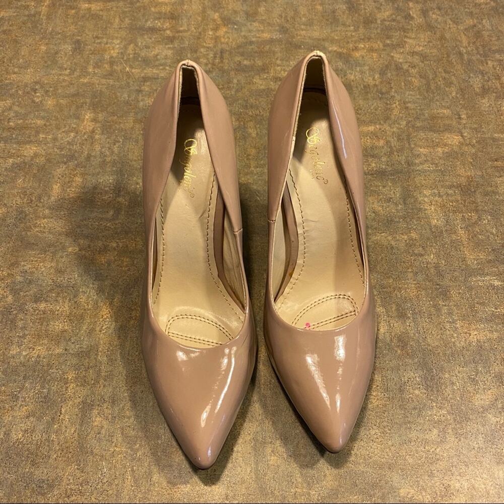 Segolene Paris Beige Pointed Toe Heels Size 8 Light Brown